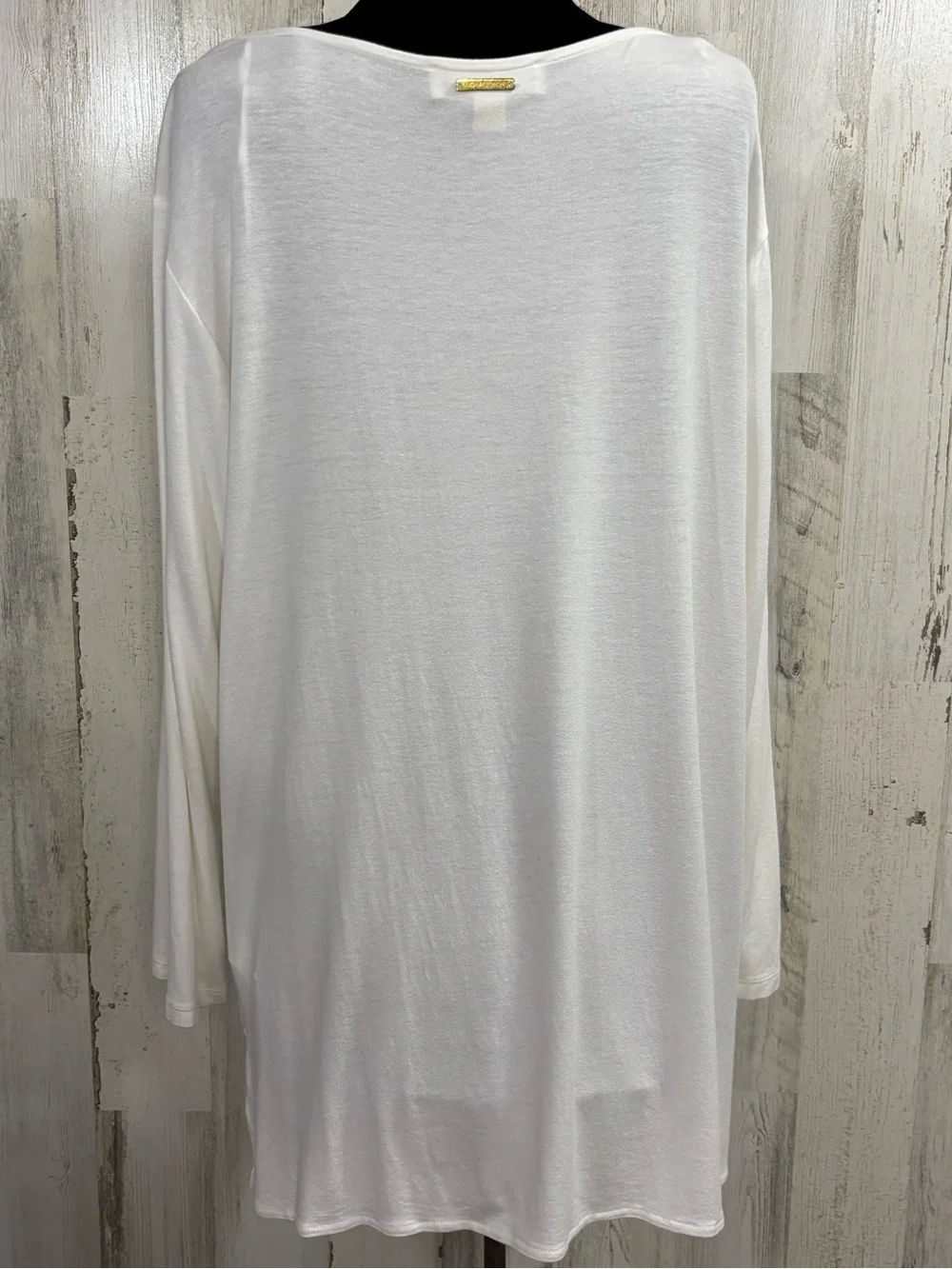 Michael Michael Kors Plus Size White V-Neck Layered Top